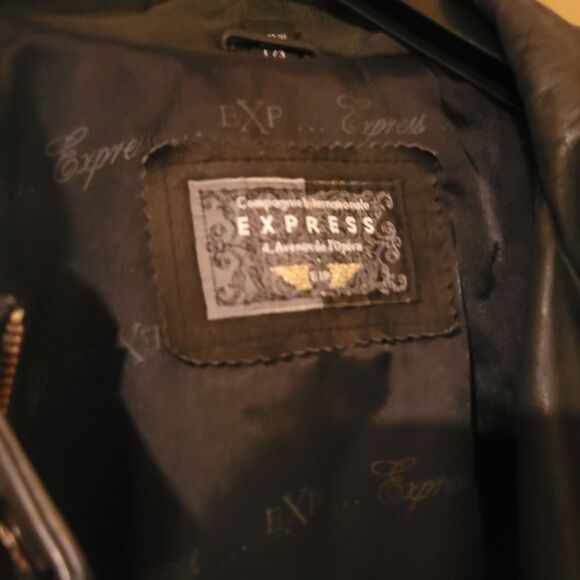 Express Large Mens Leather Jacket - Picture 4 of 4